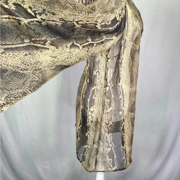 Show Me Your Mumu Dress Python Snake Sheer Black Vneck Dress Size Medium - Picture 4 of 11